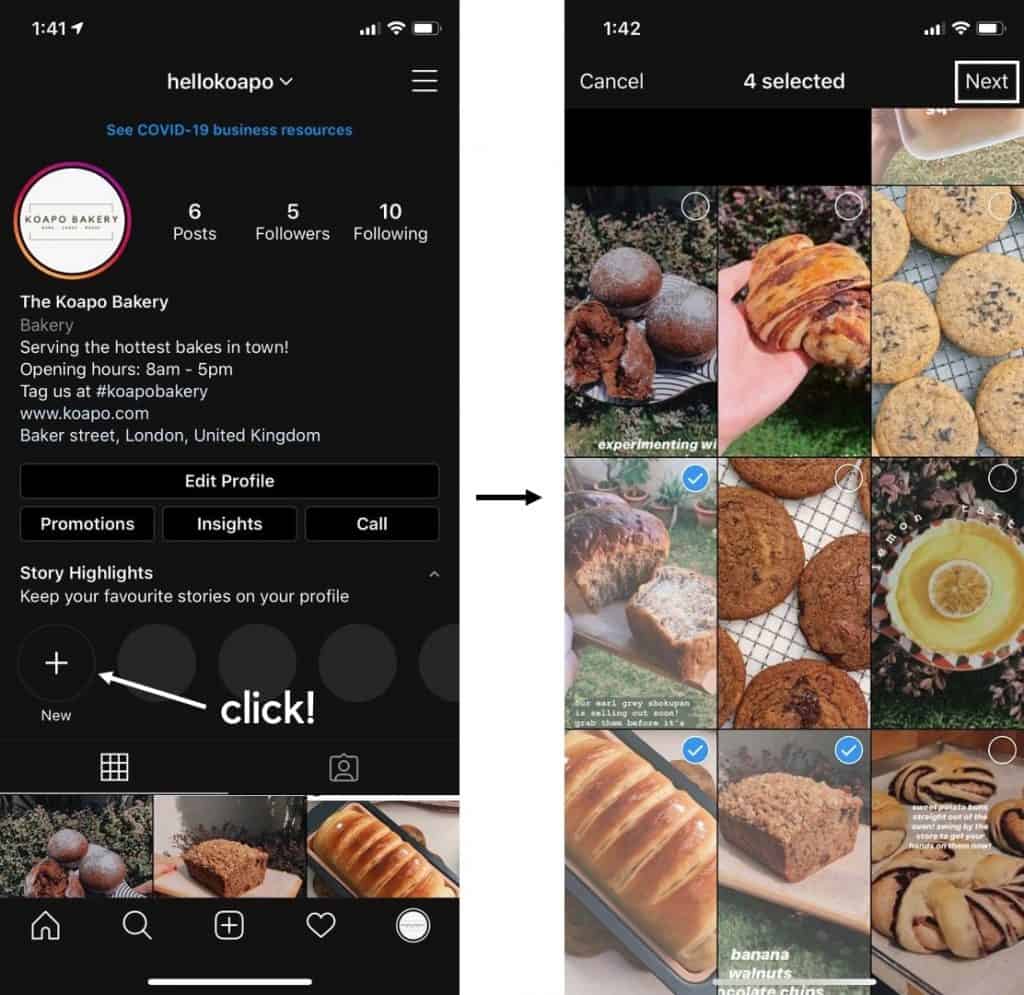 how to create instagram highlights from archived stories