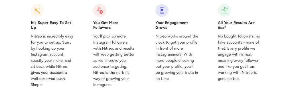 best instagram growth service: nitreo is easy to set up and gives real results